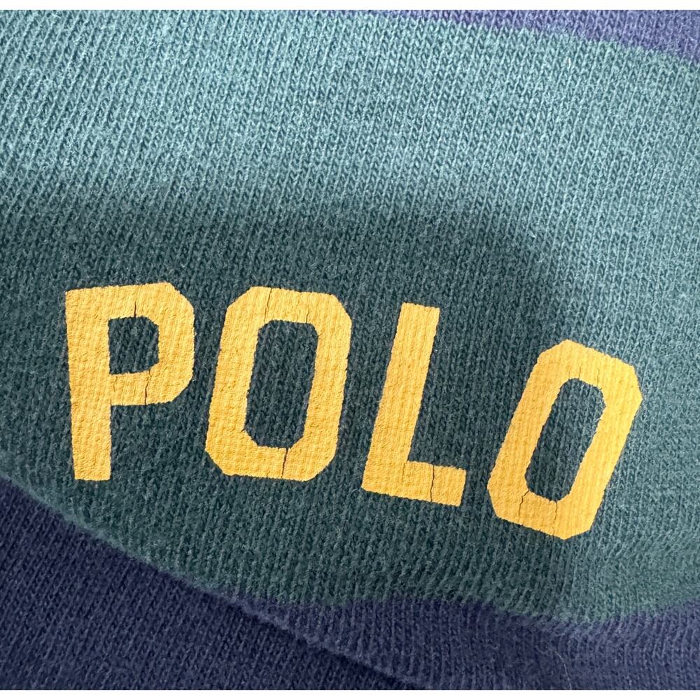 POLO by Ralph Lauren Vintage Striped Rugby Shirt Academia Preppy Size L - Picture 3 of 5